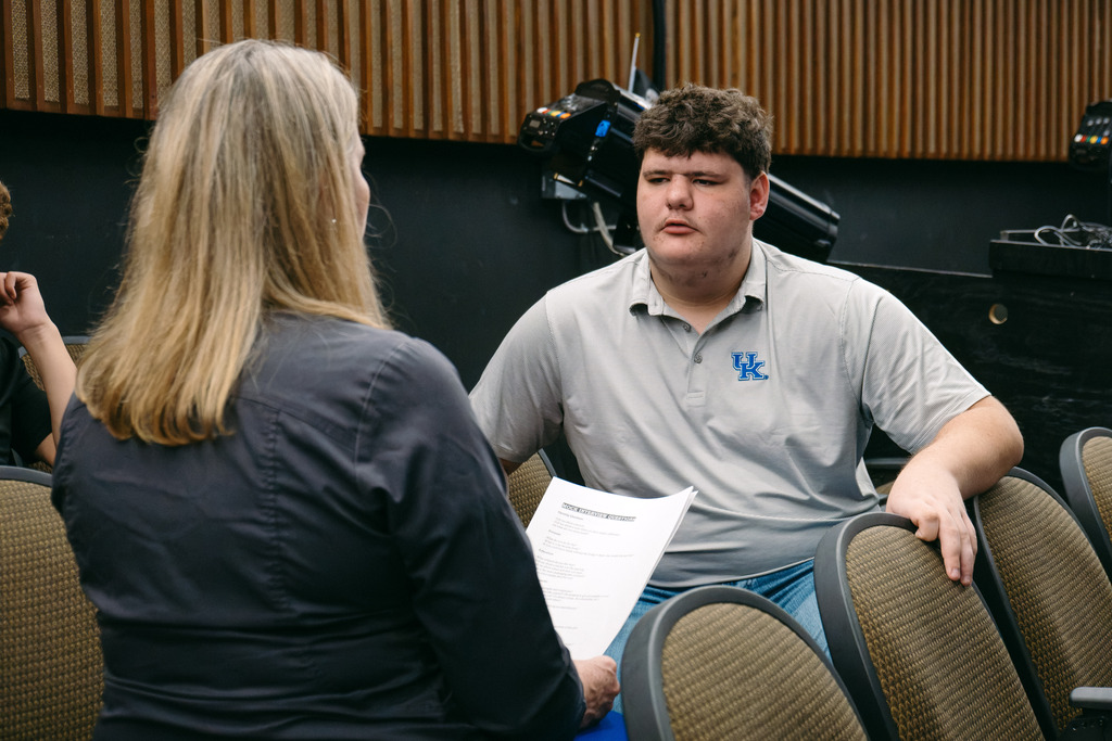 FCS Students Practice Mock-Job Interviews With Local Professionals in School Theater