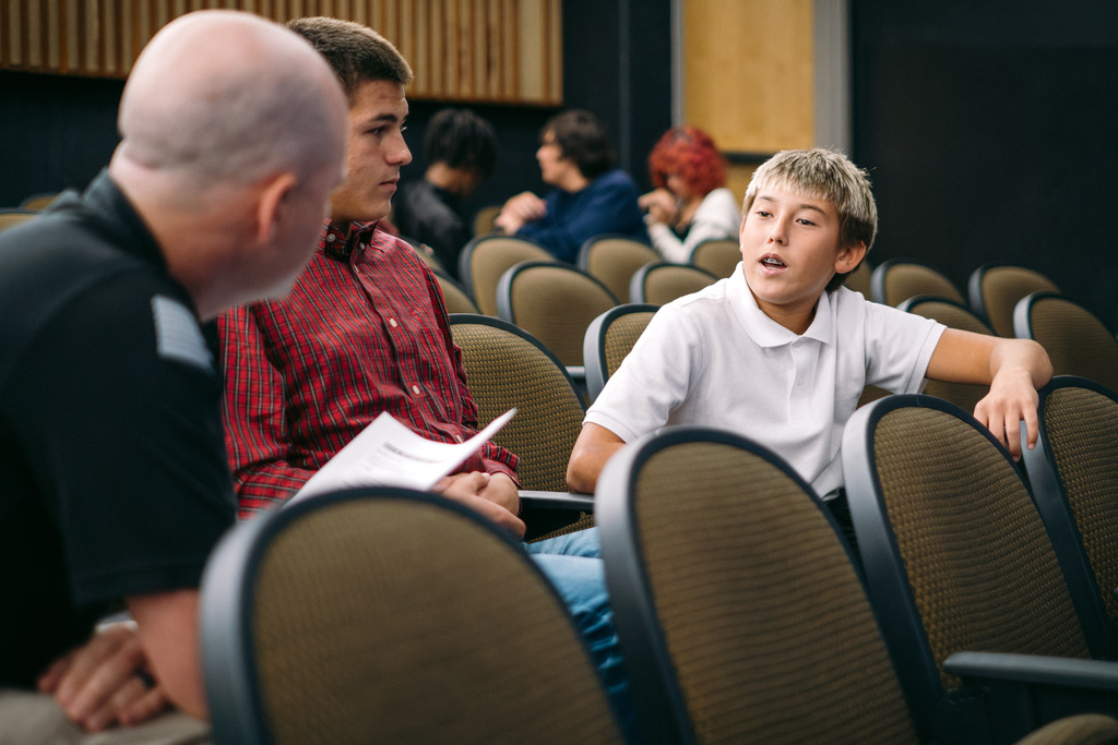 FCS Students Practice Mock-Job Interviews With Local Professionals in School Theater