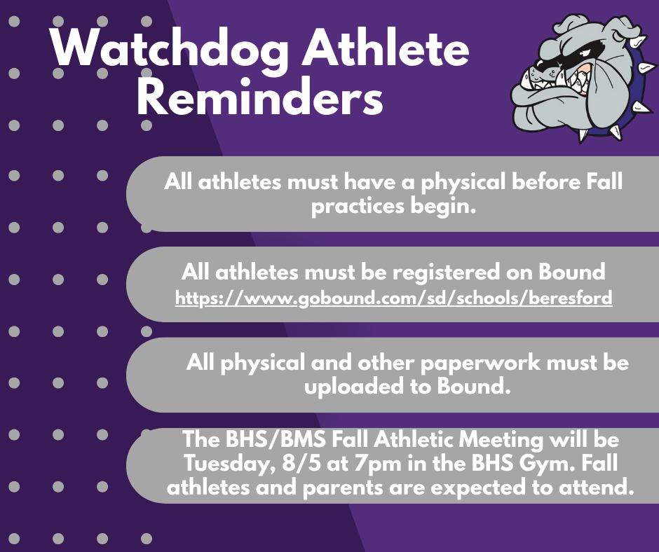 Watchdog Athlete Reminders