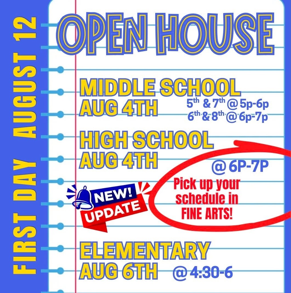 Updated Open House info