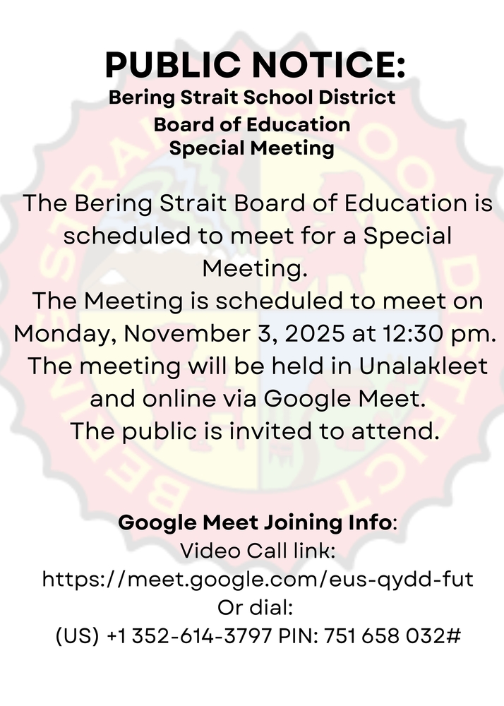 November 3, 2025 Special Meeting