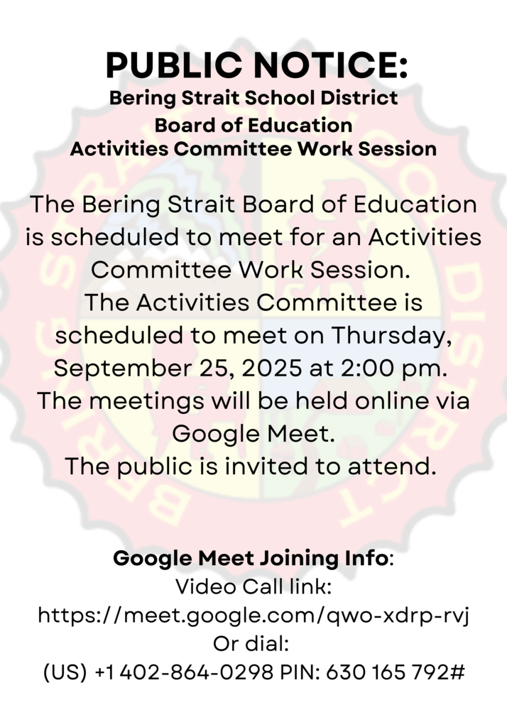 September 25 Activities Committee Work Session