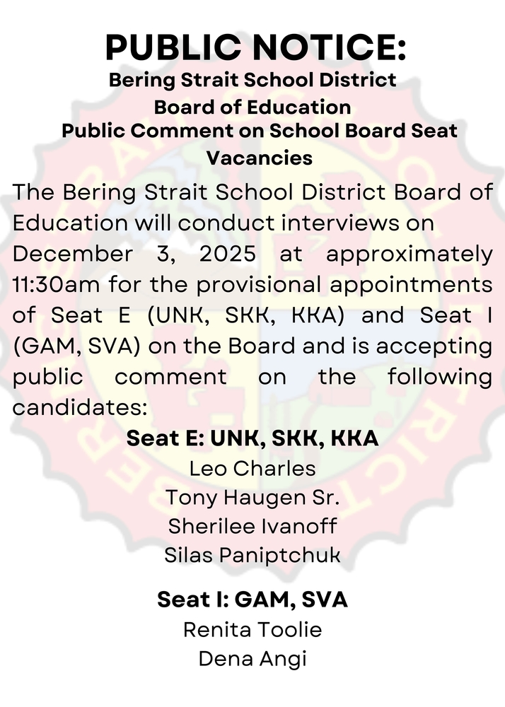 Public Comment on School Board Seat