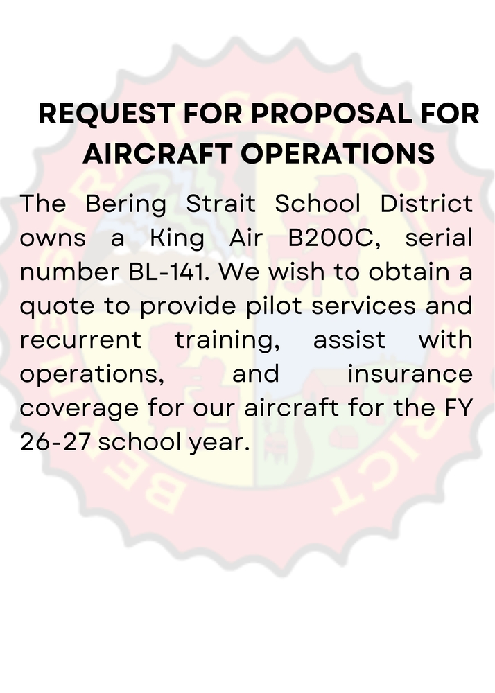 request for proposal for aircraft operations