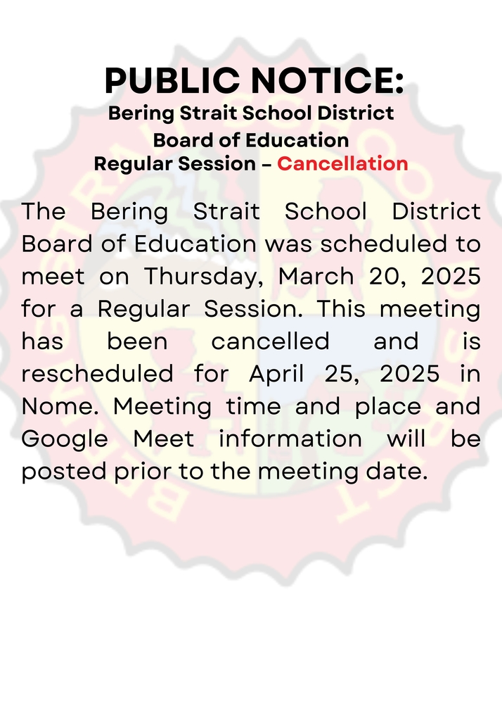 Regular Session Cancellation