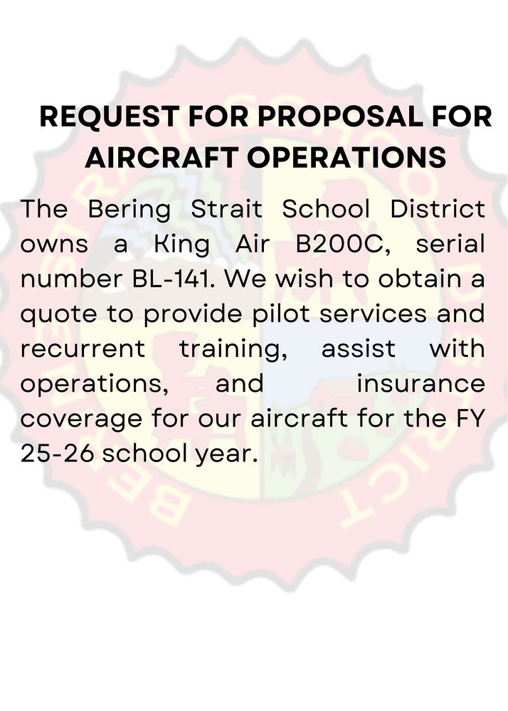 request for proposal for aircraft operations
