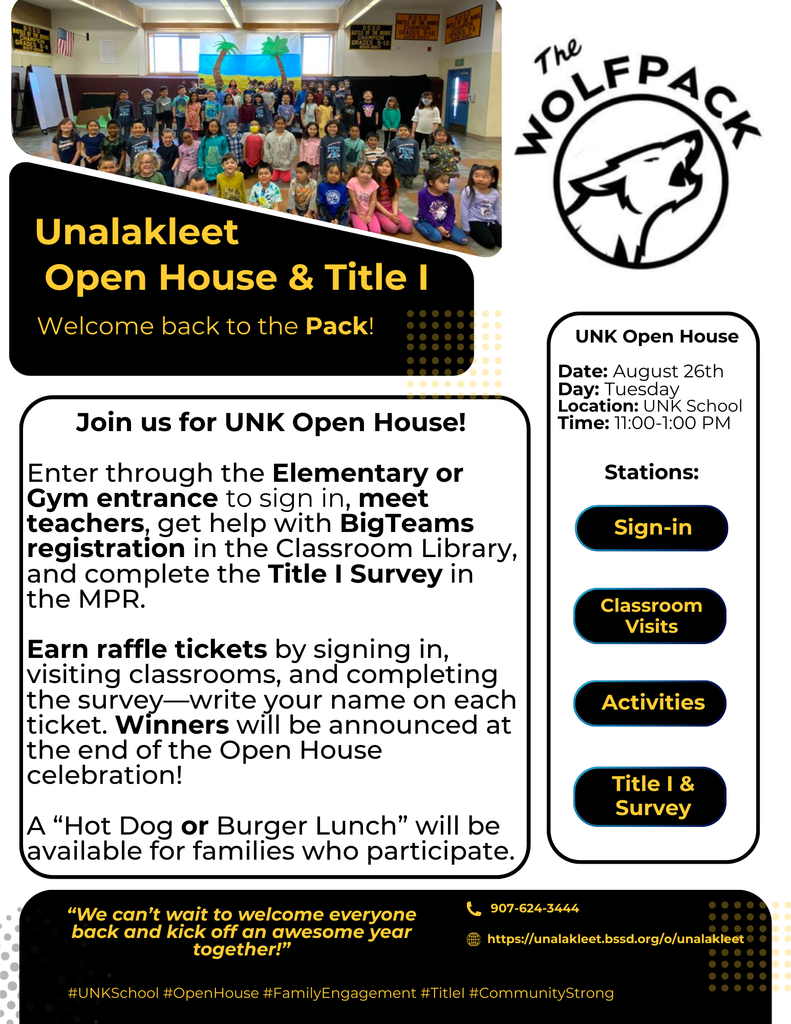 UNK Open House & Title I FY26 Flyer