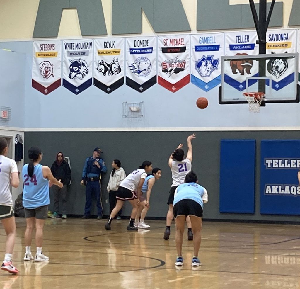 Jazzlyn shoots a free throw