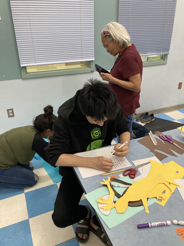 Students and Elders busy creating