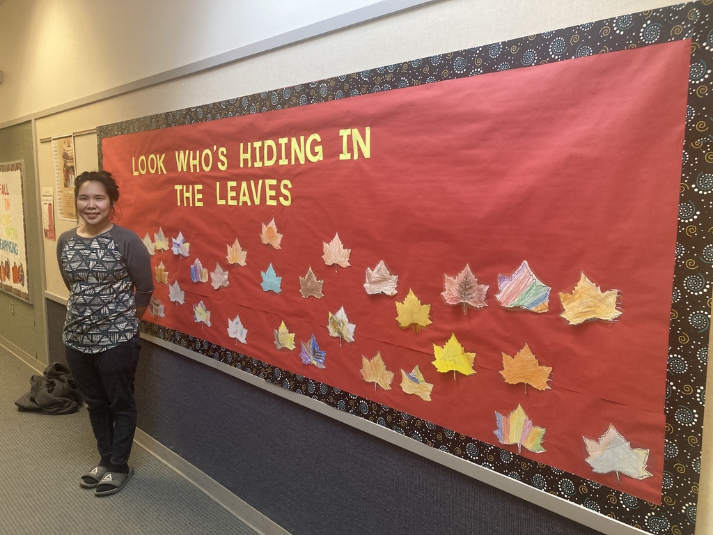 Jazzlyn shows off her amazing bulletin board design