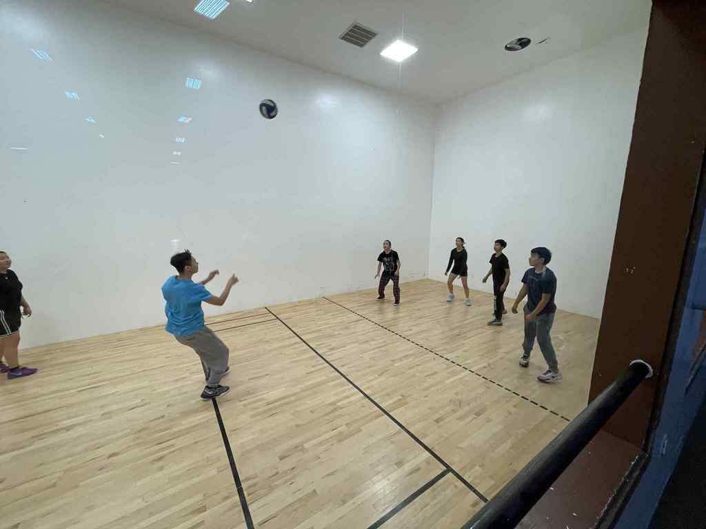 Volleyball Play time in the racket ball court