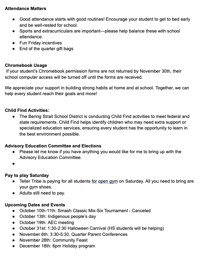 10/10 newsletter Teller 2