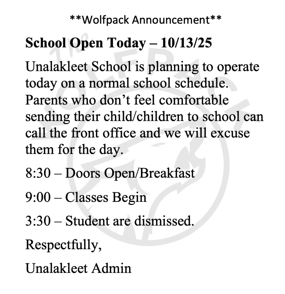 School Open Today - 10/13/25