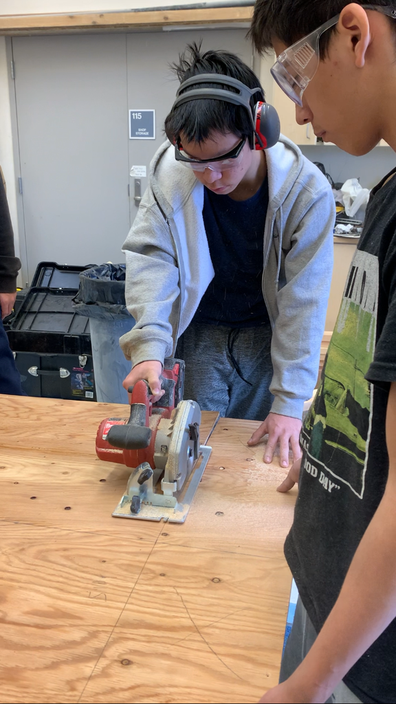 cutting some plywood in Teller ak