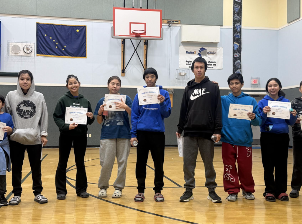 Honor Roll students for quarter 1 in 2025, Teller Alaska