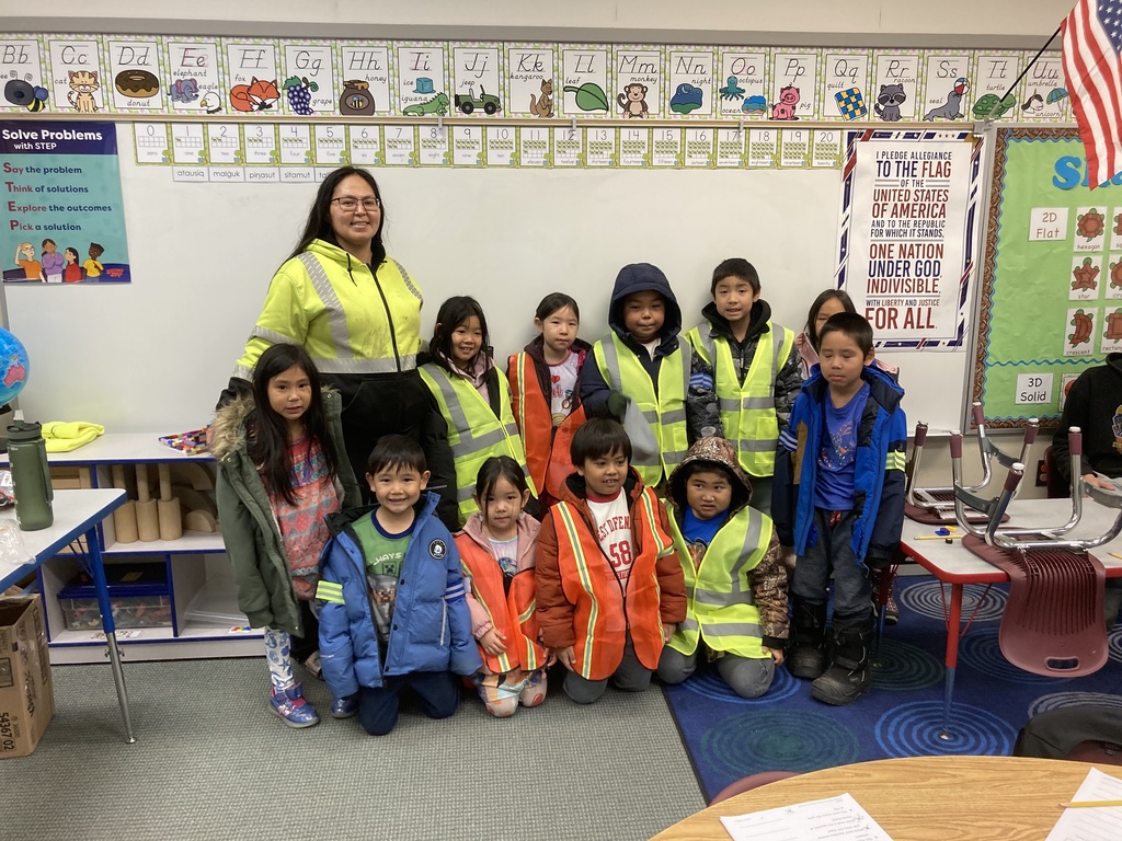 Ms. Jolene and the K-2nd graders in Samantha Class Teller Alaska