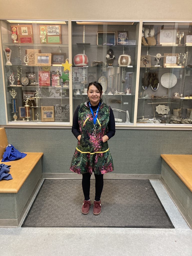 Ms. Lilly with her traditional wear Teller Alaska