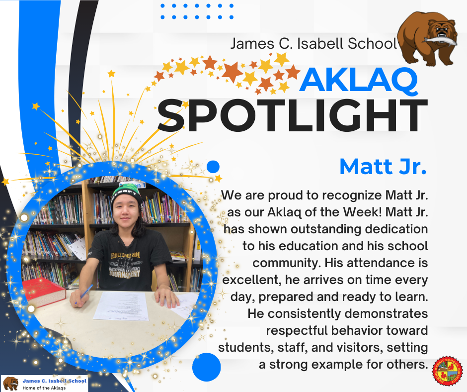 Aklaq Spotlight Teller Alaska Matt Jr. Pride