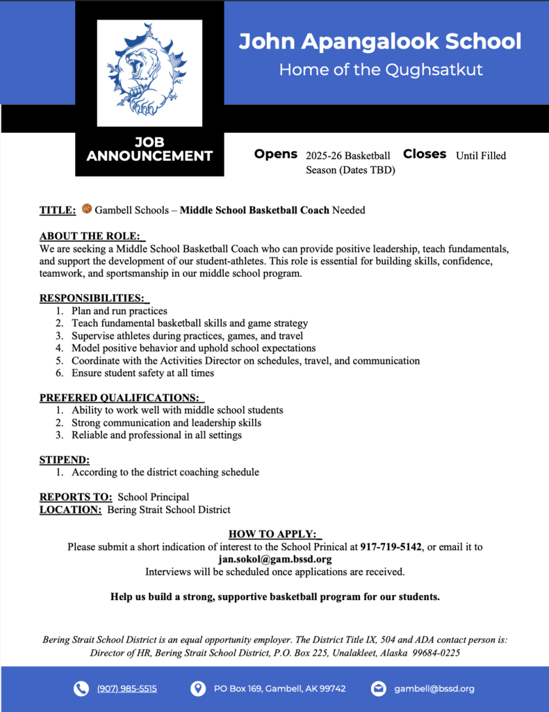 MS Basketball Coach Ad