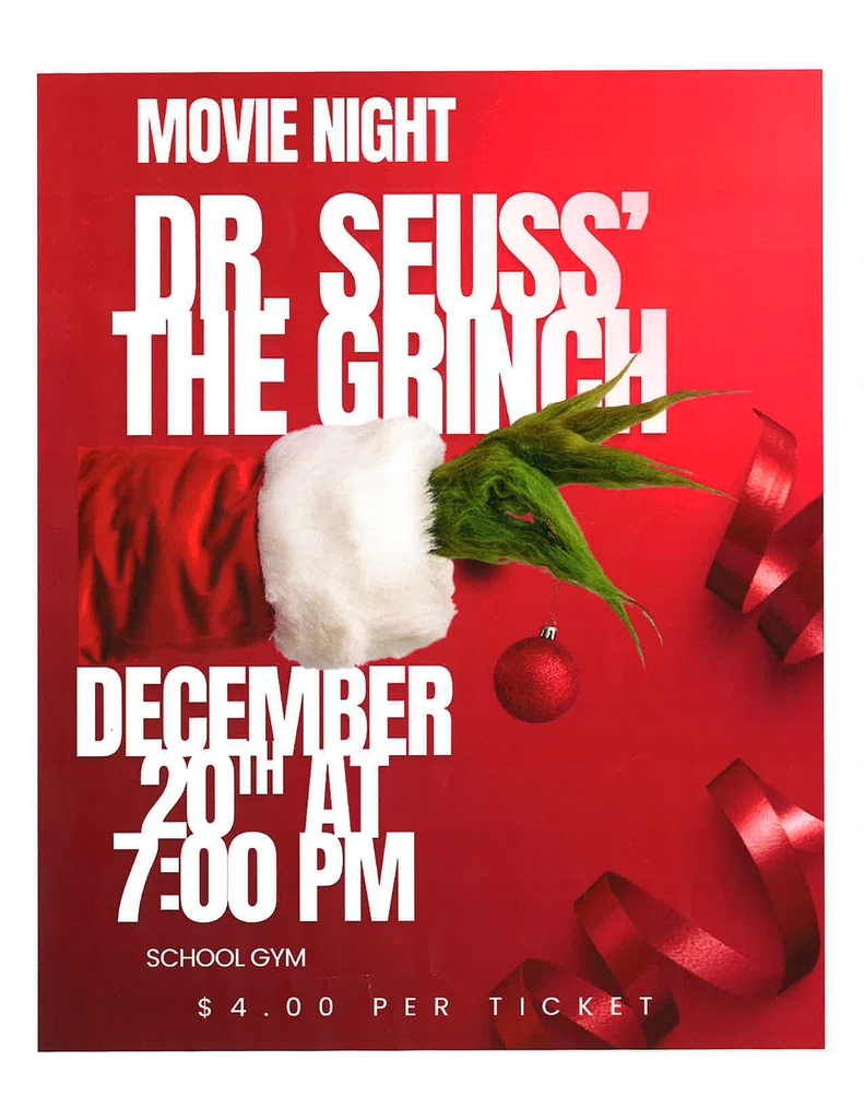 Teller School Holiday Movie Night Dec 20th 7pm