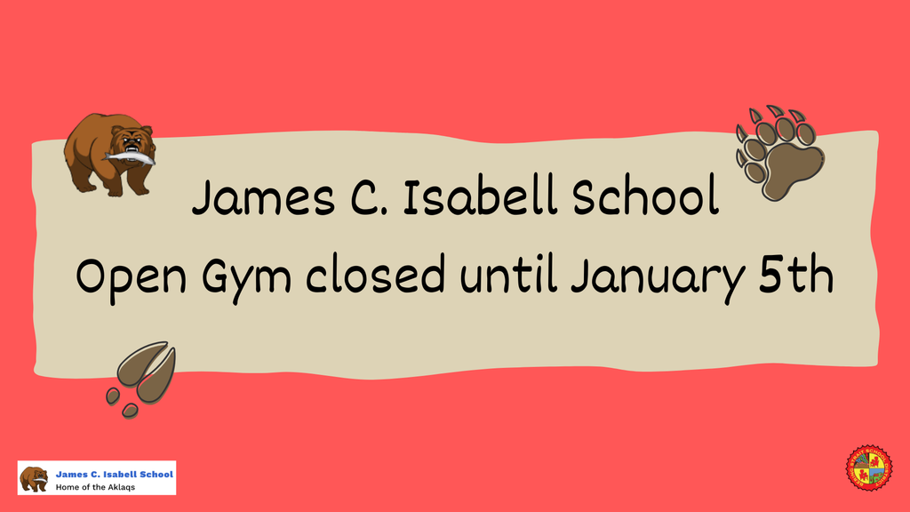 Open Gym closed until January 5th