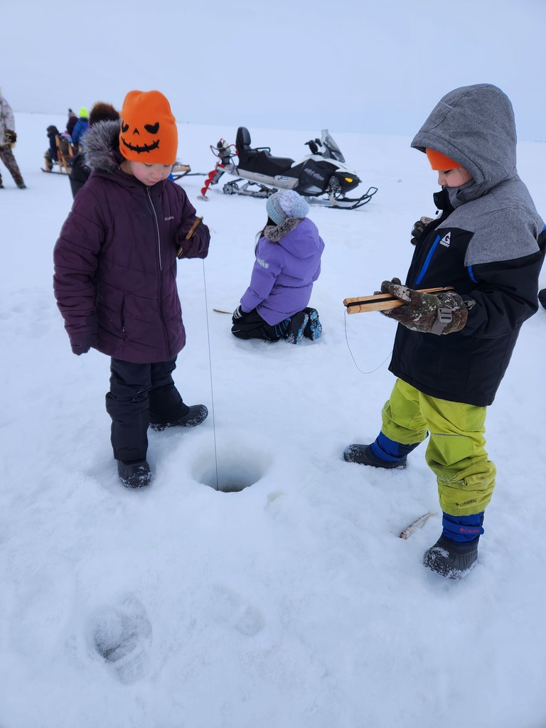 Kassidy and Kesten Thomas Fishing in Teller Alaska