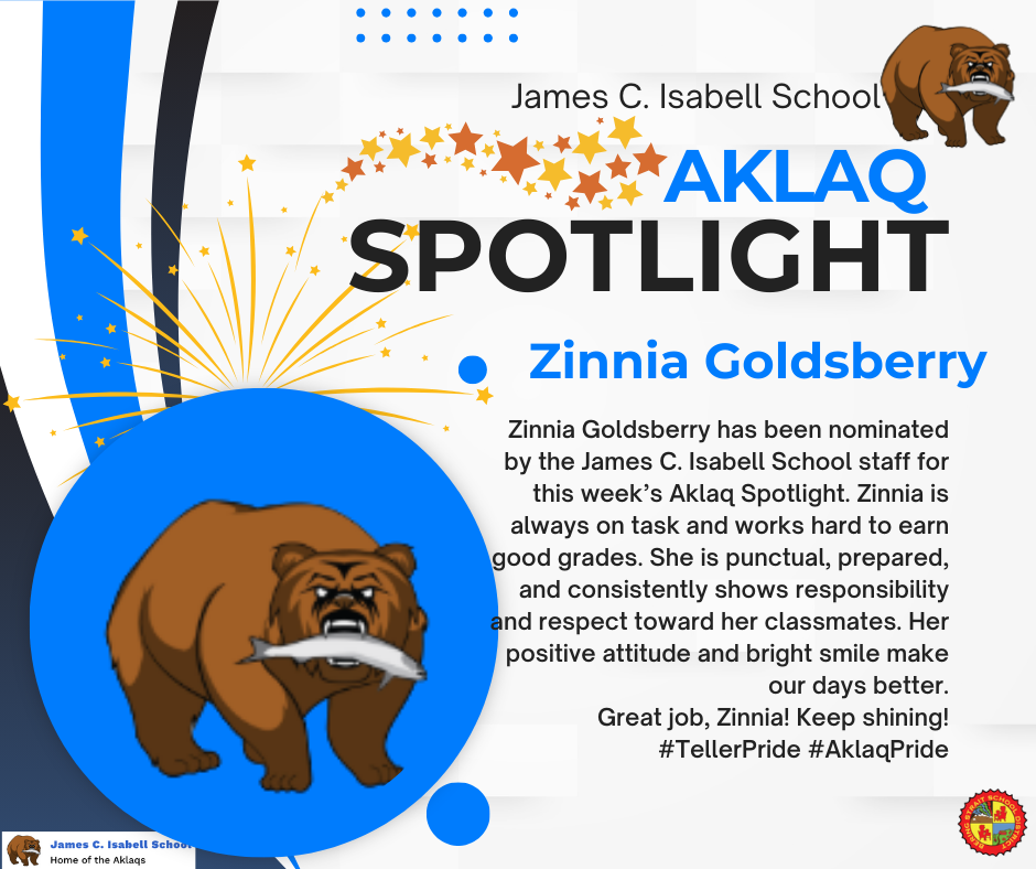 Zinnia Goldsberry Spotlight Teller Alaska