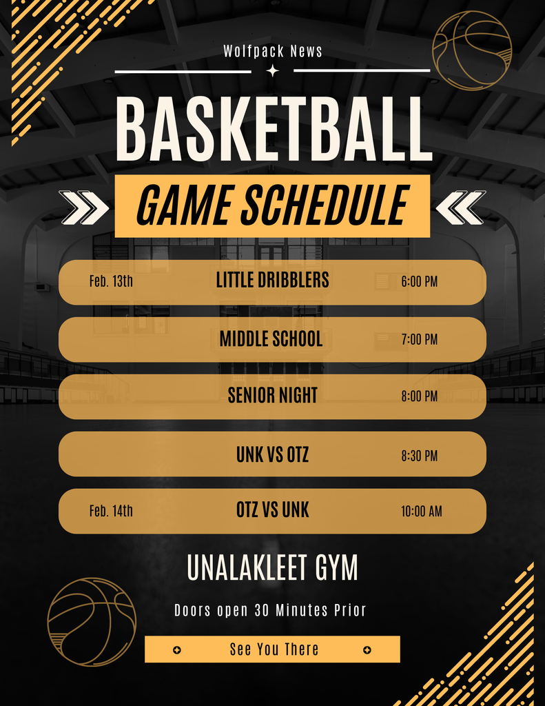 2.13 Basketball Game Schedule