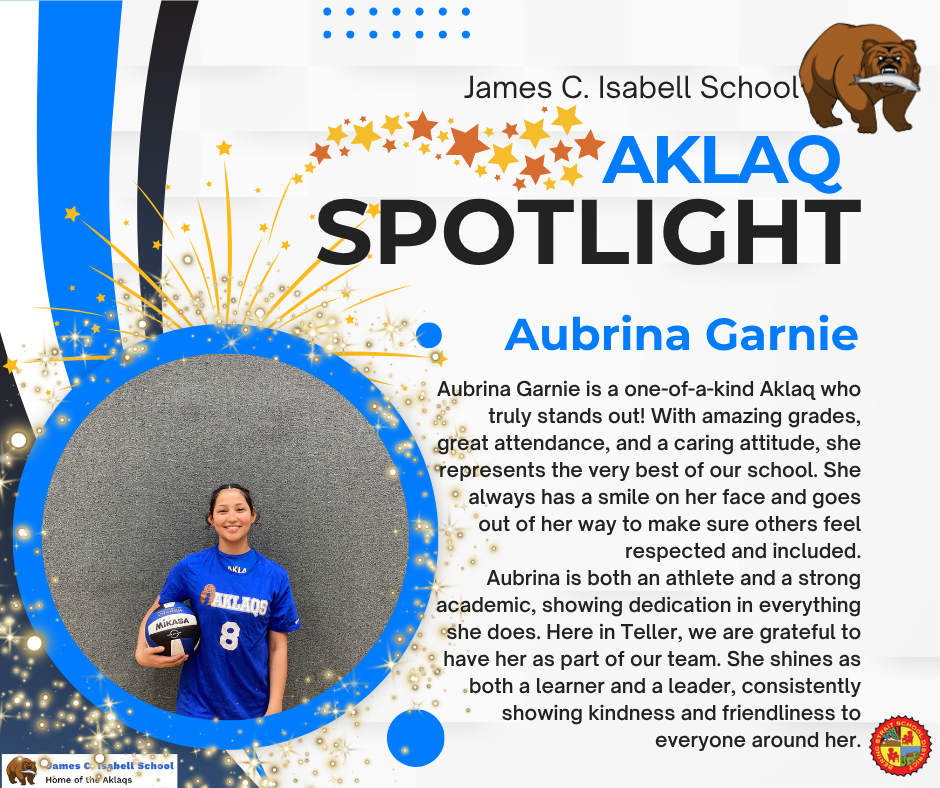 Aklaq Spotlight Teller Alaska Aubrina Garnie