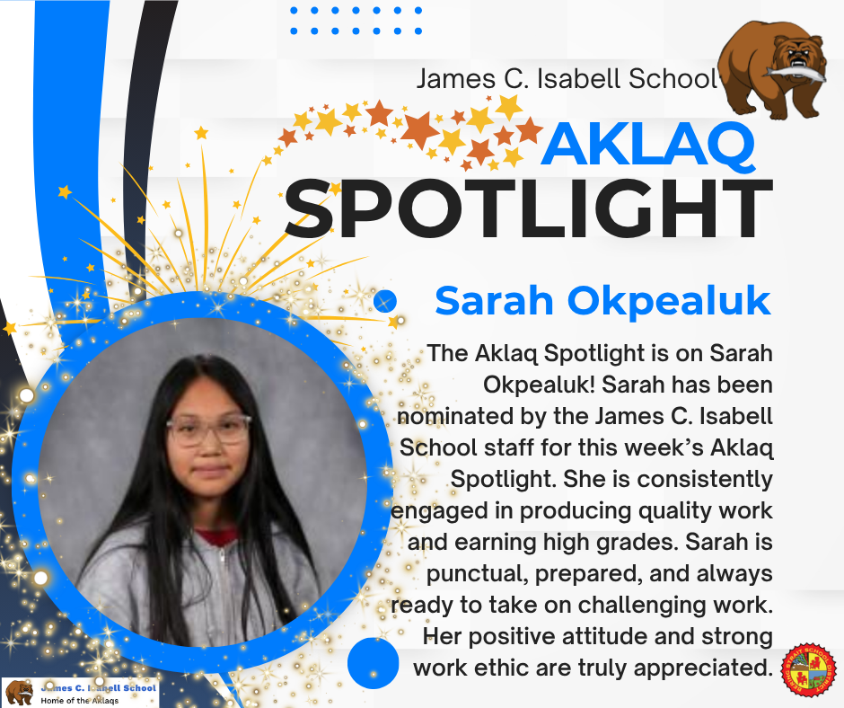 Aklaq Spotlight Teller Alaska Sarah Okpealuk