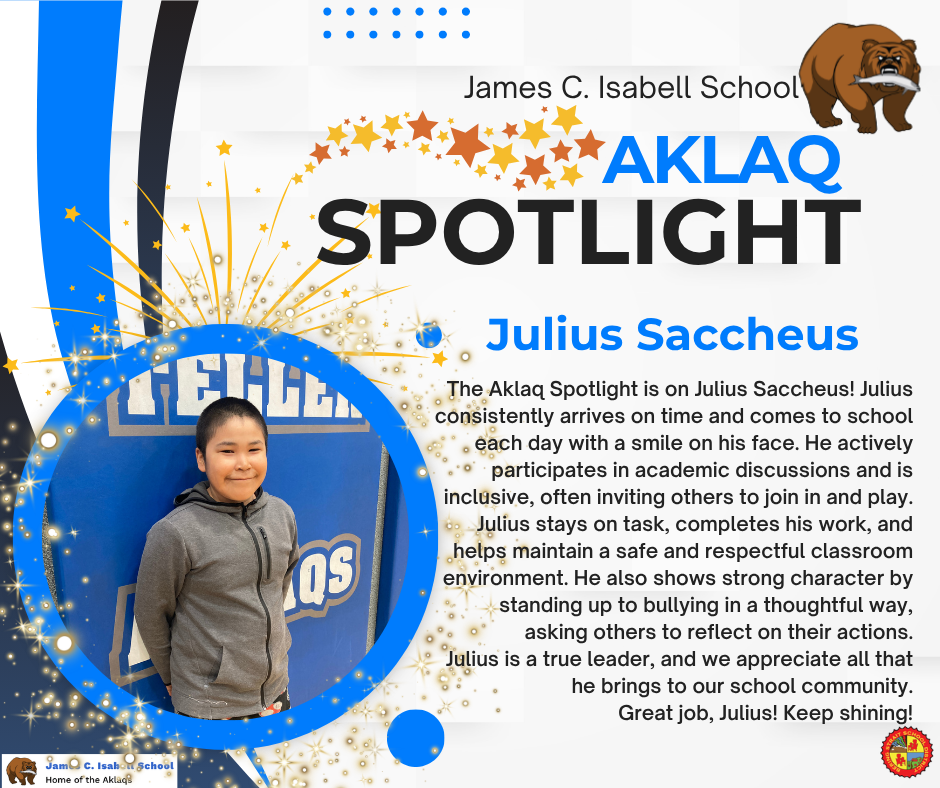 Aklaq Spotlight Teller Alaska Julius Saccheus