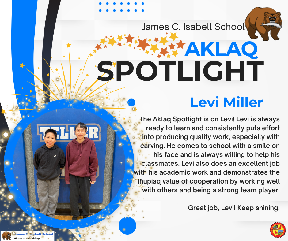 Aklaq Spotlight Teller Alaska Levi Miller
