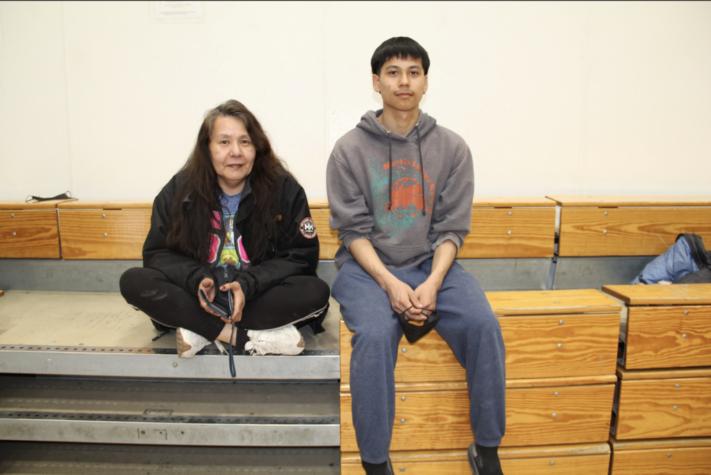 Ben and his grandma in Teller Alaska