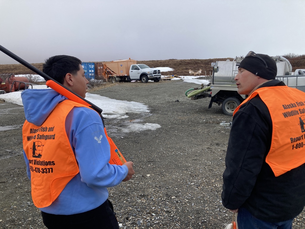 Trevor Okbaok and Kevin Busk with the field run for hunters safety