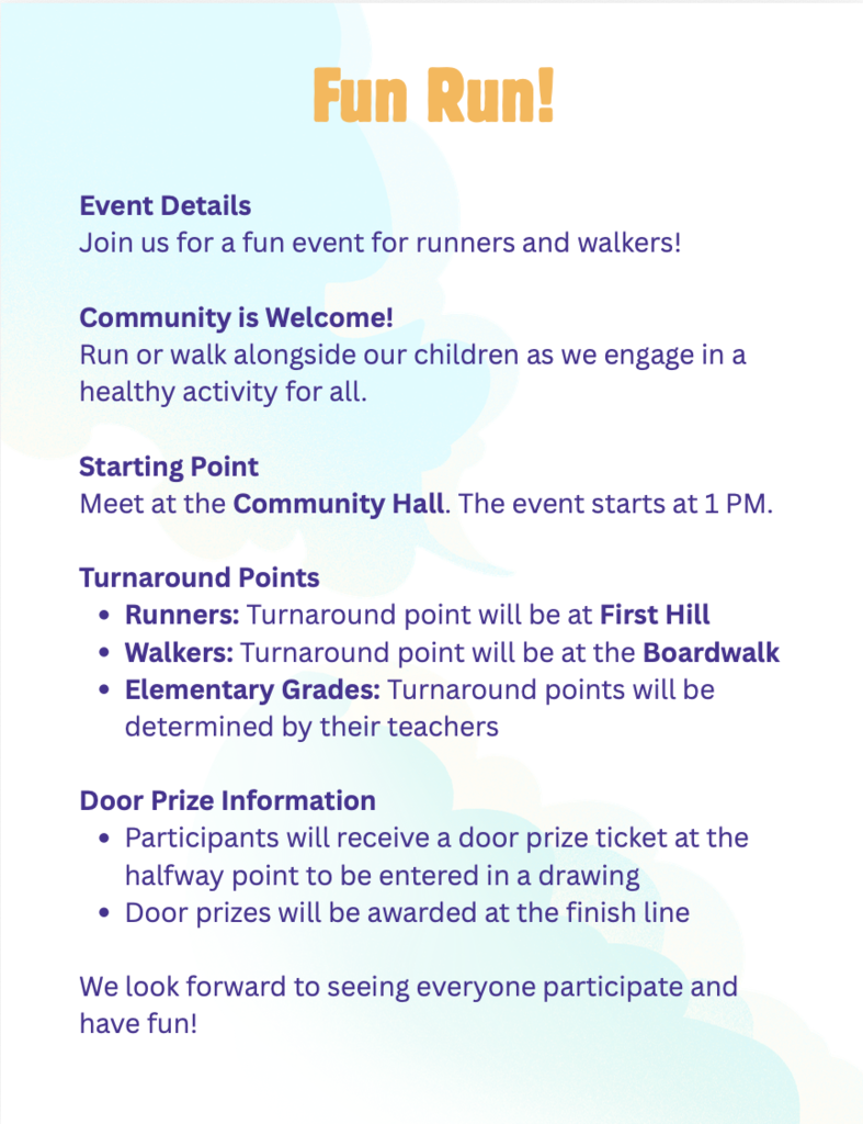 5.20 Fun Run Details