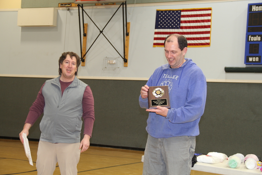 Eric with his Award and speech and standing ovation