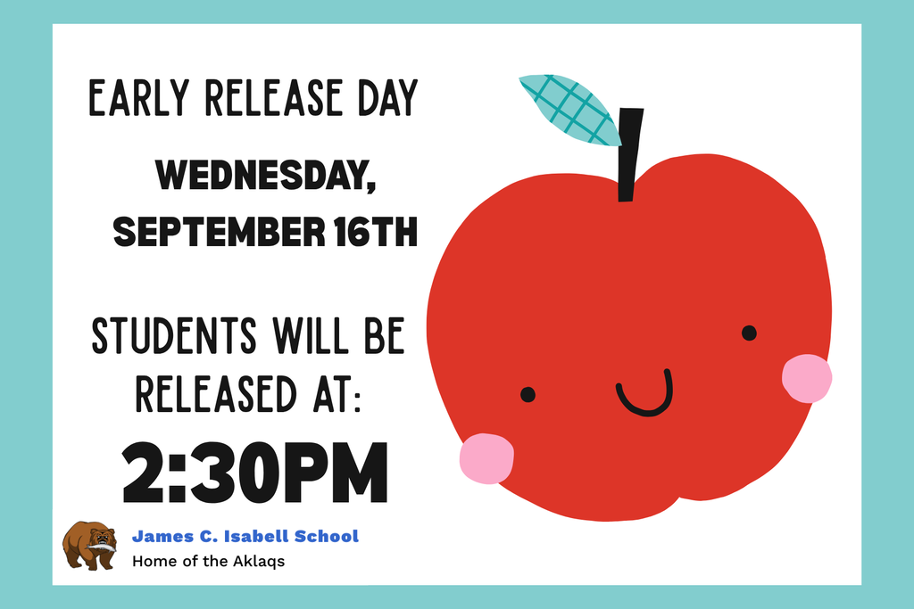 Early Release Day Sept 16th 230pm