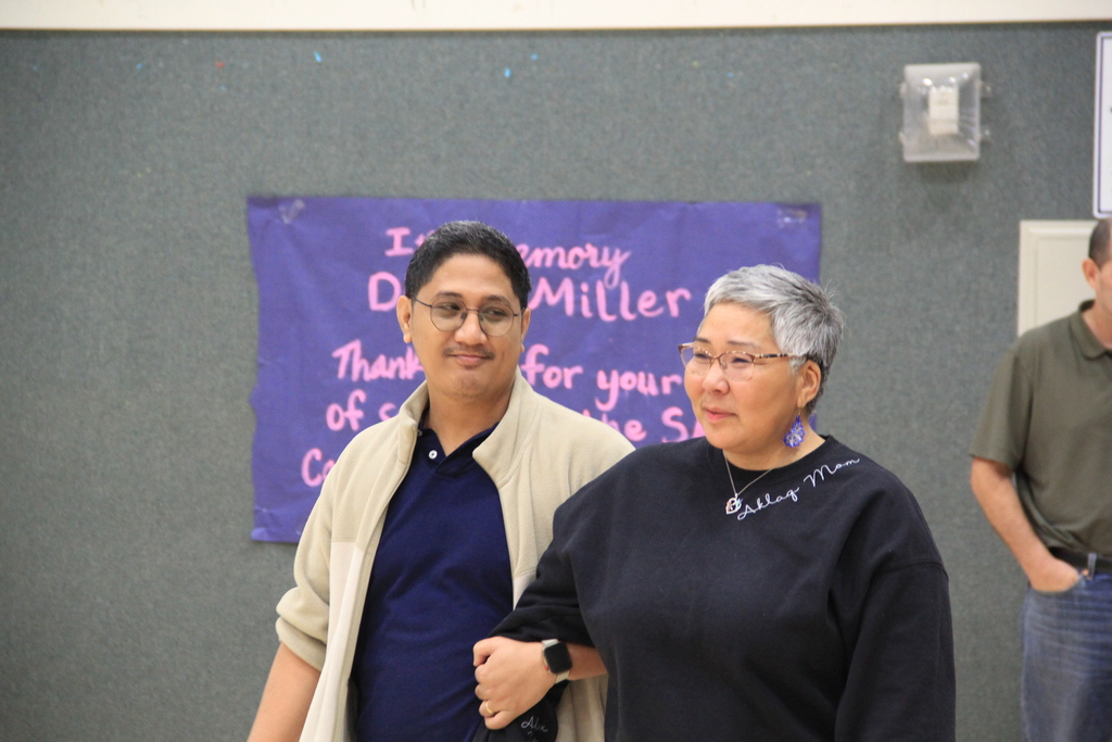 lucy oquilluk and sir jonathan pascaul walking Teller 