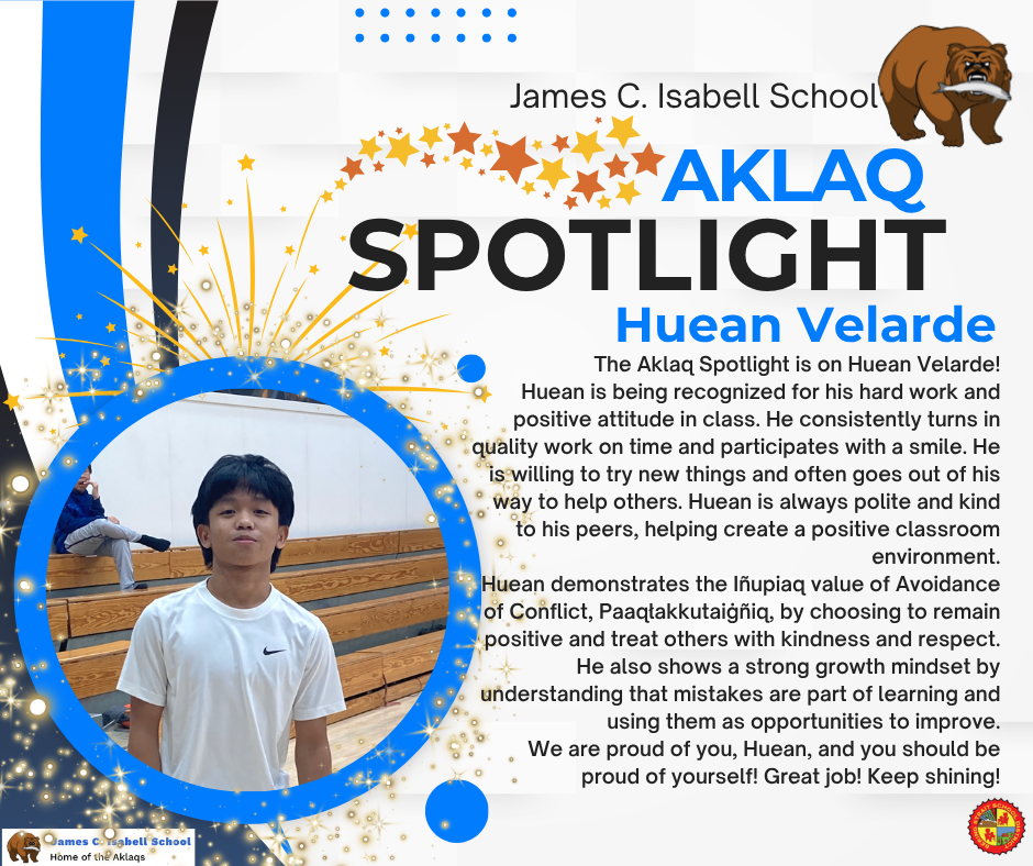 Aklaq Spotlight Teller Alaska Huean Velarde