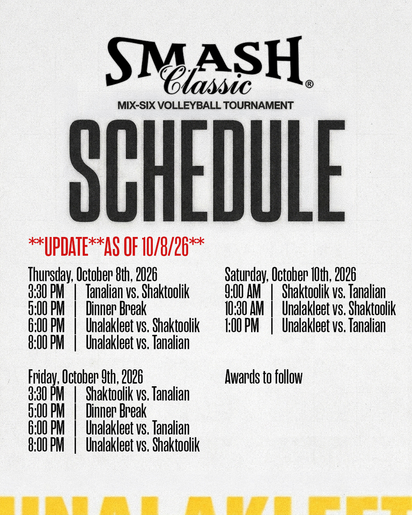 Updated SMASH Schedule