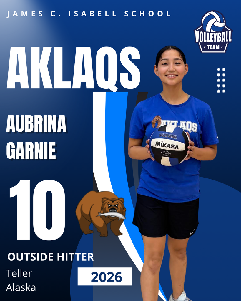Aubrina Garnie Volleyball Team Player Card Post