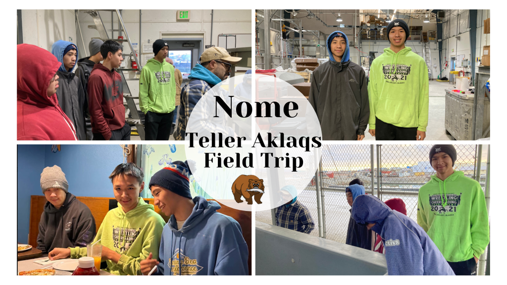 Norton Sound Seafood Exploration Nome Field trip 10.21 Reggie Jr Frank Topkok Galen Pushruk Trevor Okbaok Brayden Okleasik Rowena loqueloque