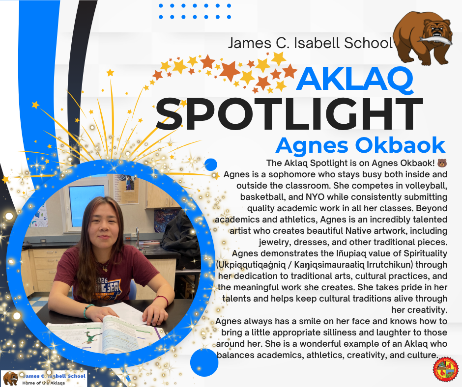 Aklaq Spotlight Teller Alaska Agnes Okbaok
