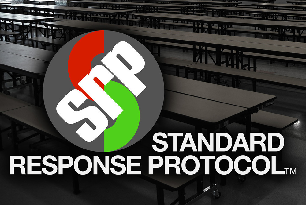 Standard Response Protocol overlaid  cafeteria tables