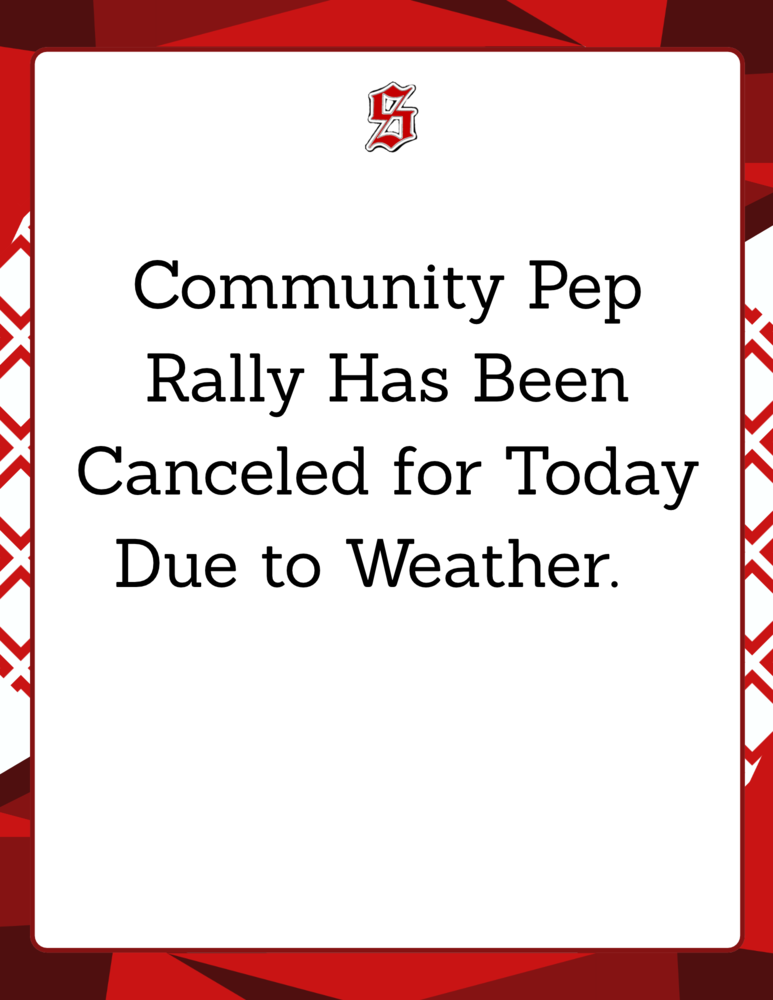 Community Pep Rally Has Been Canceled