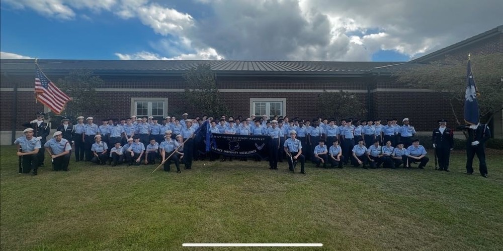 group photo of afjrotc program