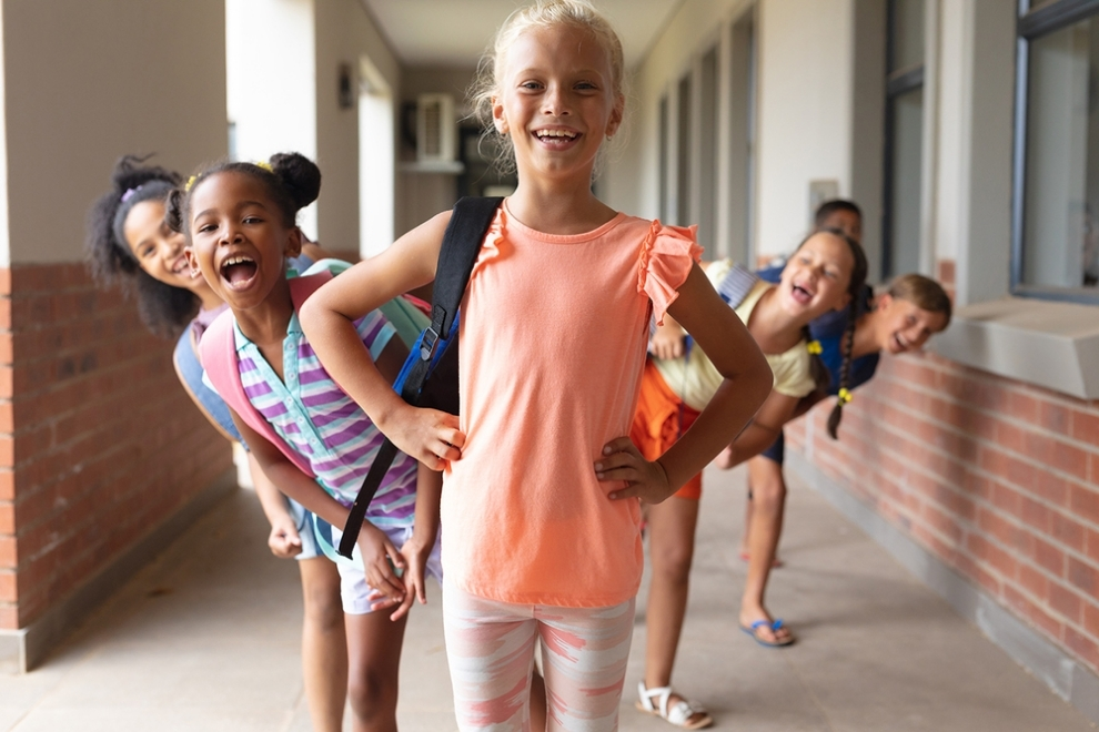 students smiling