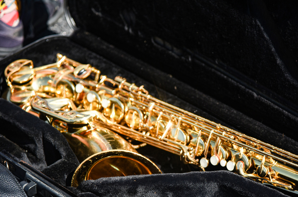 saxophone in a case