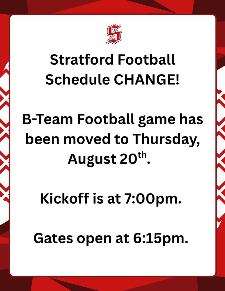 B Team Football Rescheduled