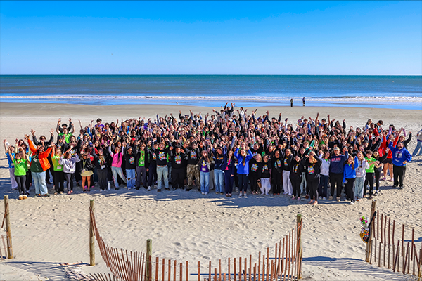 BCSD Beta students at the beach